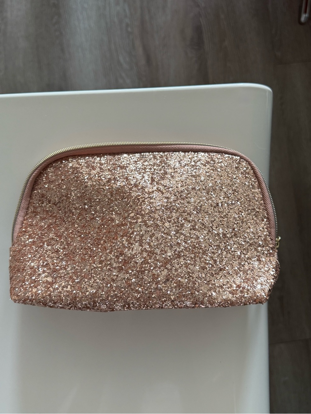 Lancôme Rose Gold Glitter Bag